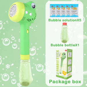 Green Crocodile Bubble Machine Portable Bubble Maker Toy Gift with Light & Music