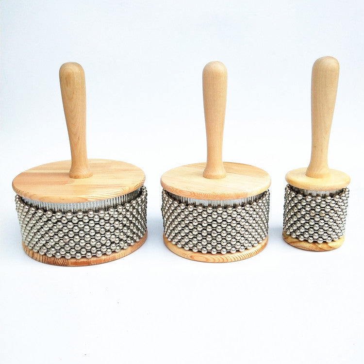 Cabasa Wooden Hand Shaker Percussion Instrument Kids Musical Instrument Sound Sensory Toy