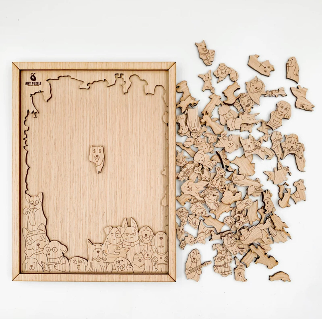 Fidtoy 100 Cats Wooden Puzzle – Creative & Educational Cat-Shaped Jigsaw for Kids and Adults
