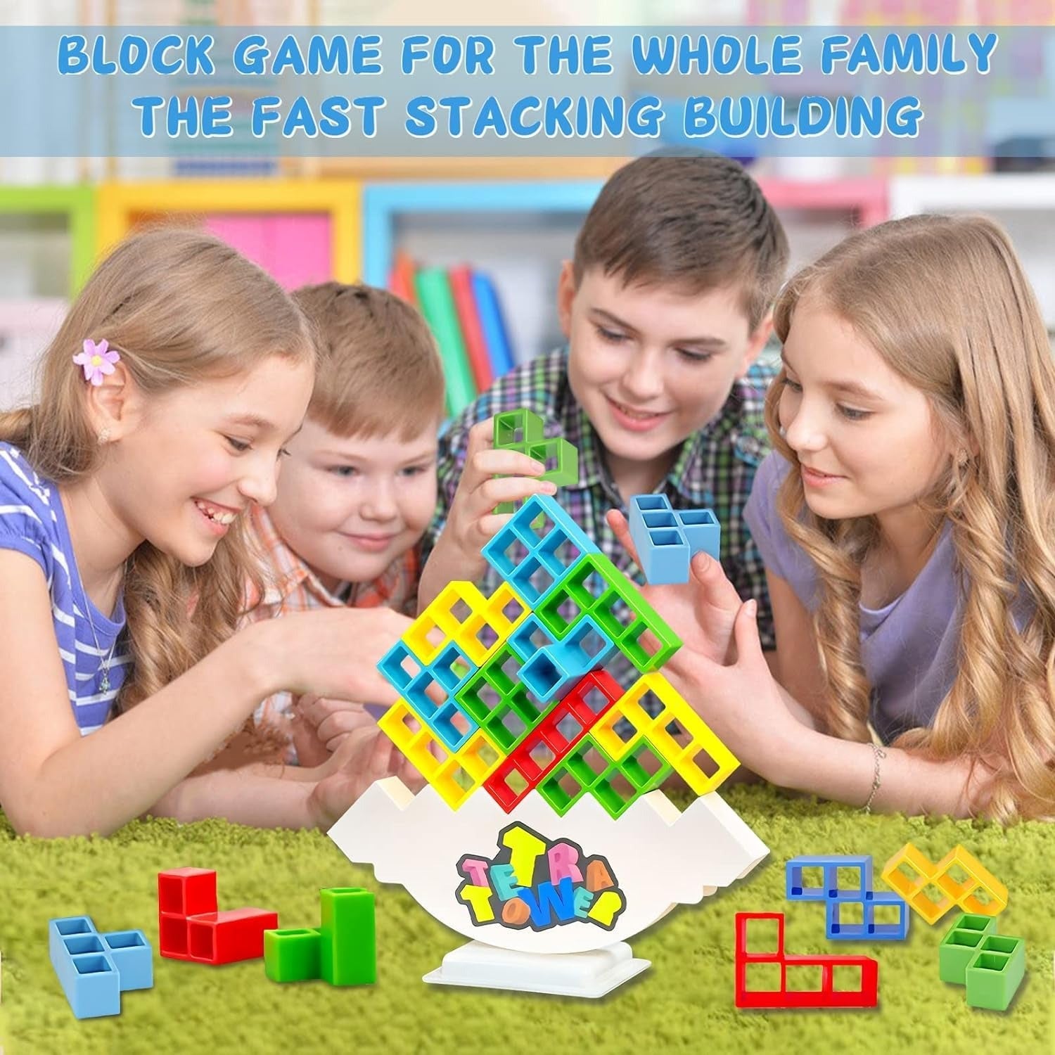 Tower balance game - Tetra Tower Stacking Fun Balance Game - 008