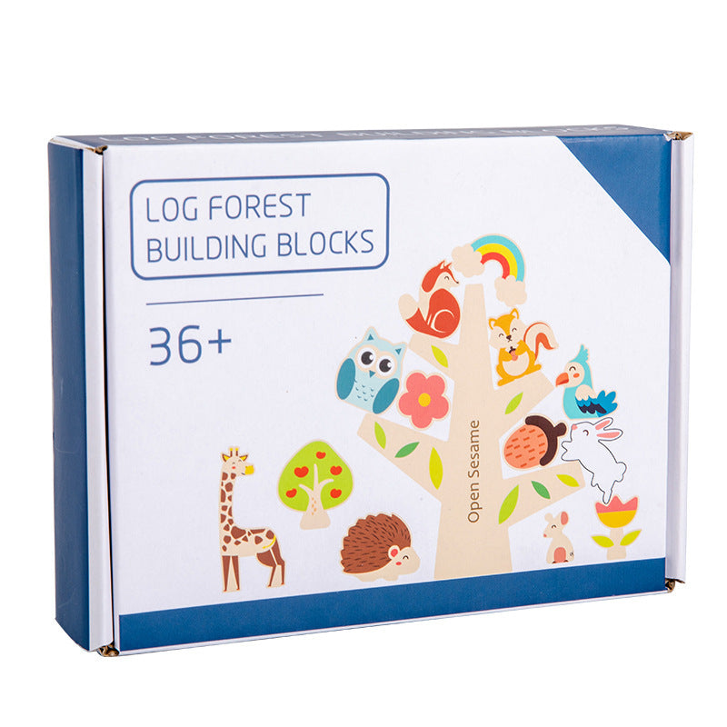 Fidtoy Forest Balance Chuan Le | Wooden Stacking Tree Toy for Toddlers