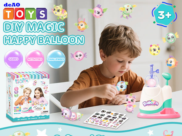 Balloon Inflate Toy Squishy Toys, Kawaii Squishies Party Favors for Kids 4-8 8-12 Glow in The Dark Squishy Pack Refills - DIY Squishy Making Kit