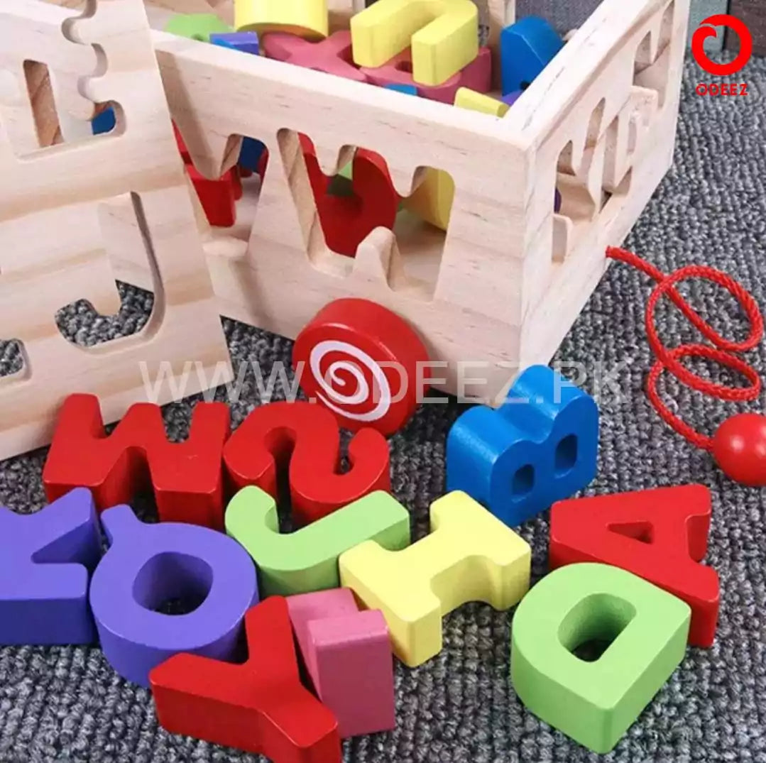 Alphabet Sorting Wooden Car