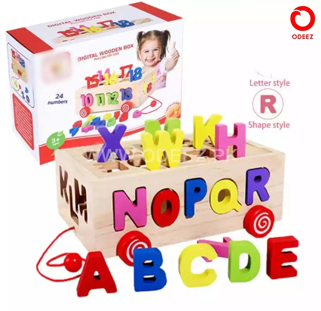 Alphabet Sorting Wooden Car