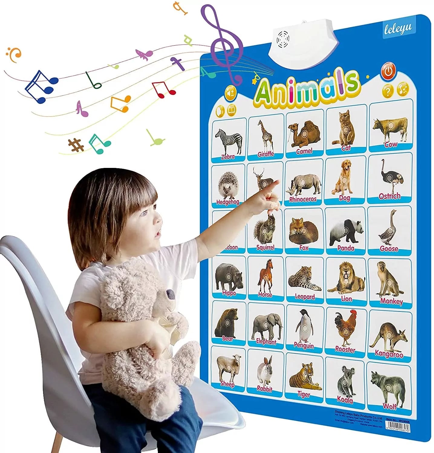Animals Recognition Chart with Sound for Kids - 906