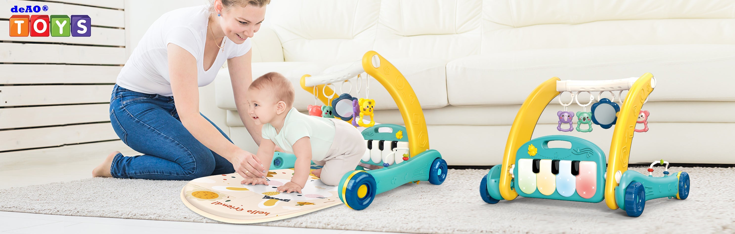 2-in-1 Baby Play Mat & Activity Gym- Plush Zoo Animal Ball Pit with Engaging Toys for Babies Aged 0-12 Months, ldeal for Early Development, Holiday Gifts, and Stimulating Playtime