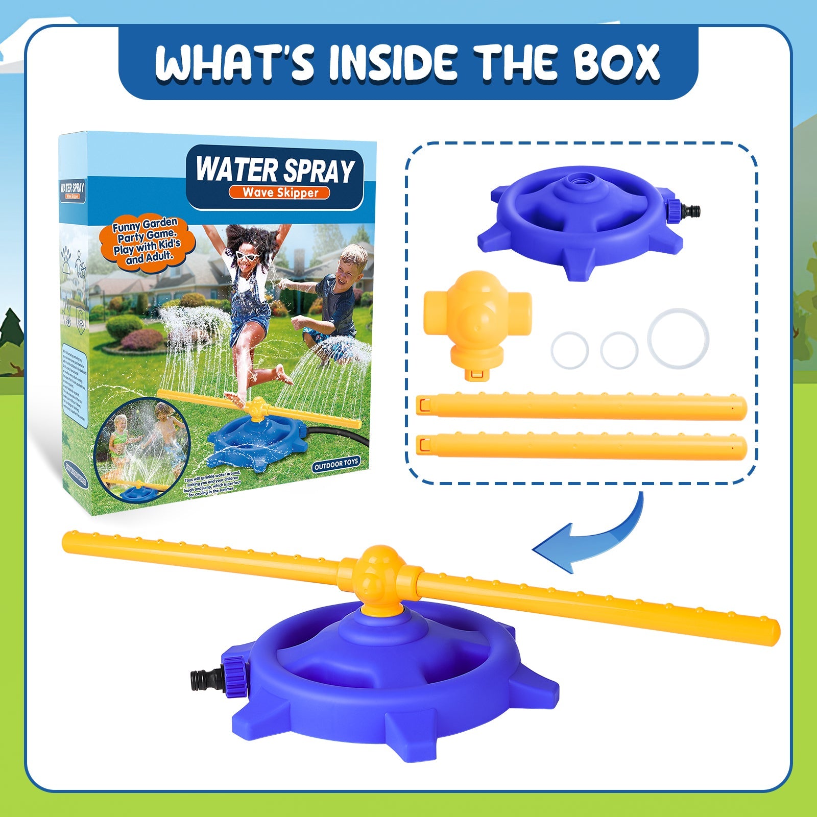 Yard Outdoor Activities Water Sprinklers Summer Toy for Kids Sprays Outside Garden Lawn Water Toys for Boys Girls Activities Backyard Game