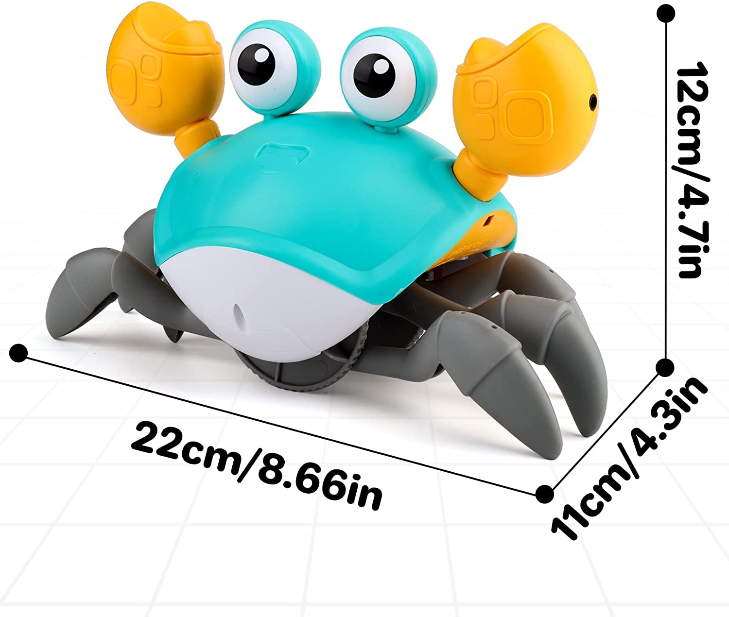 Crawling Crab Toy with Music and Light, Interactive Crawling Toys Walking Dancing Sensory Toys For Toddlers For Children