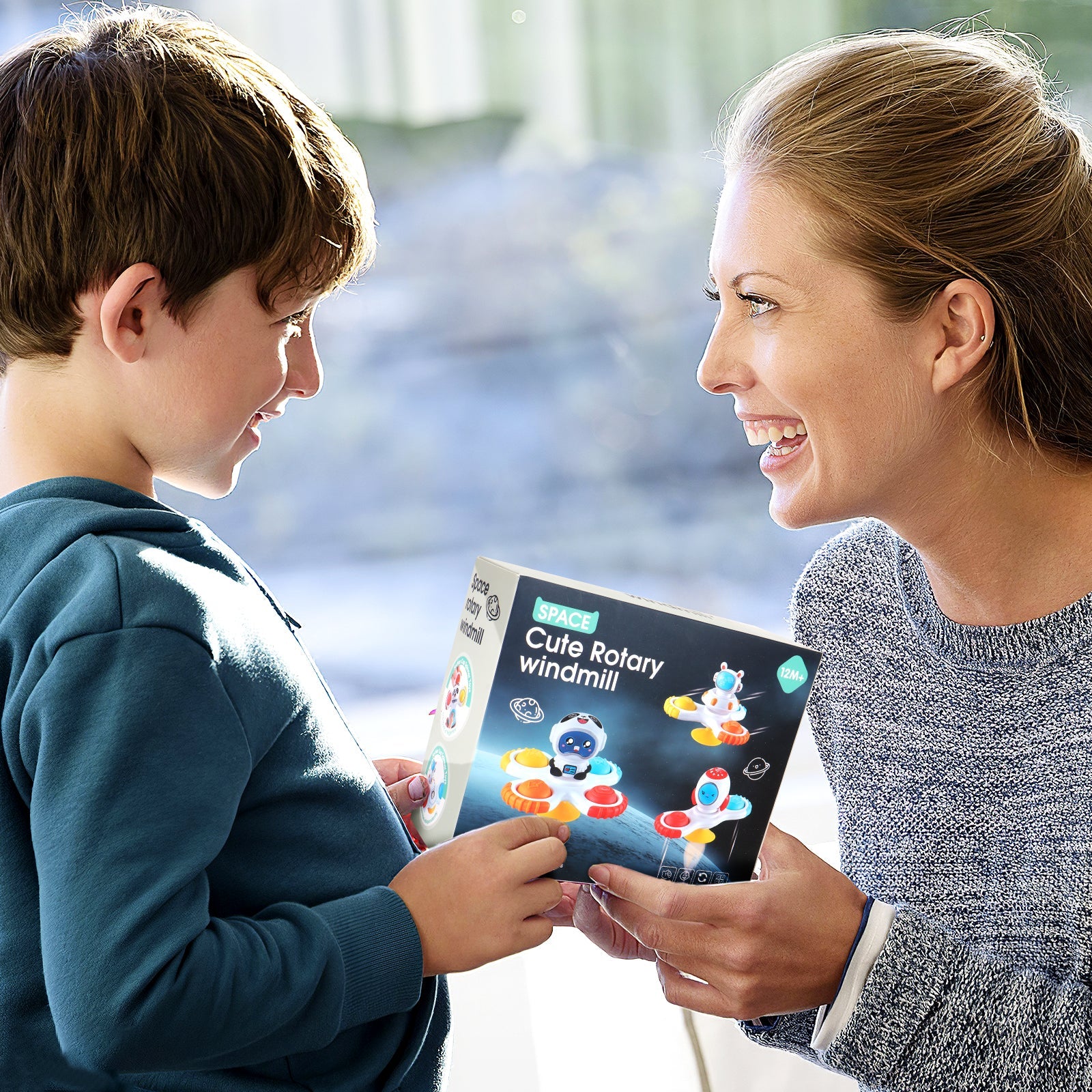 3PCS Suction Cup Hand Spinner Toys Fidget Spinner Toys for Kids with Suction Cup Baby Interactive Pop Up Sensory Toy Bath Toy