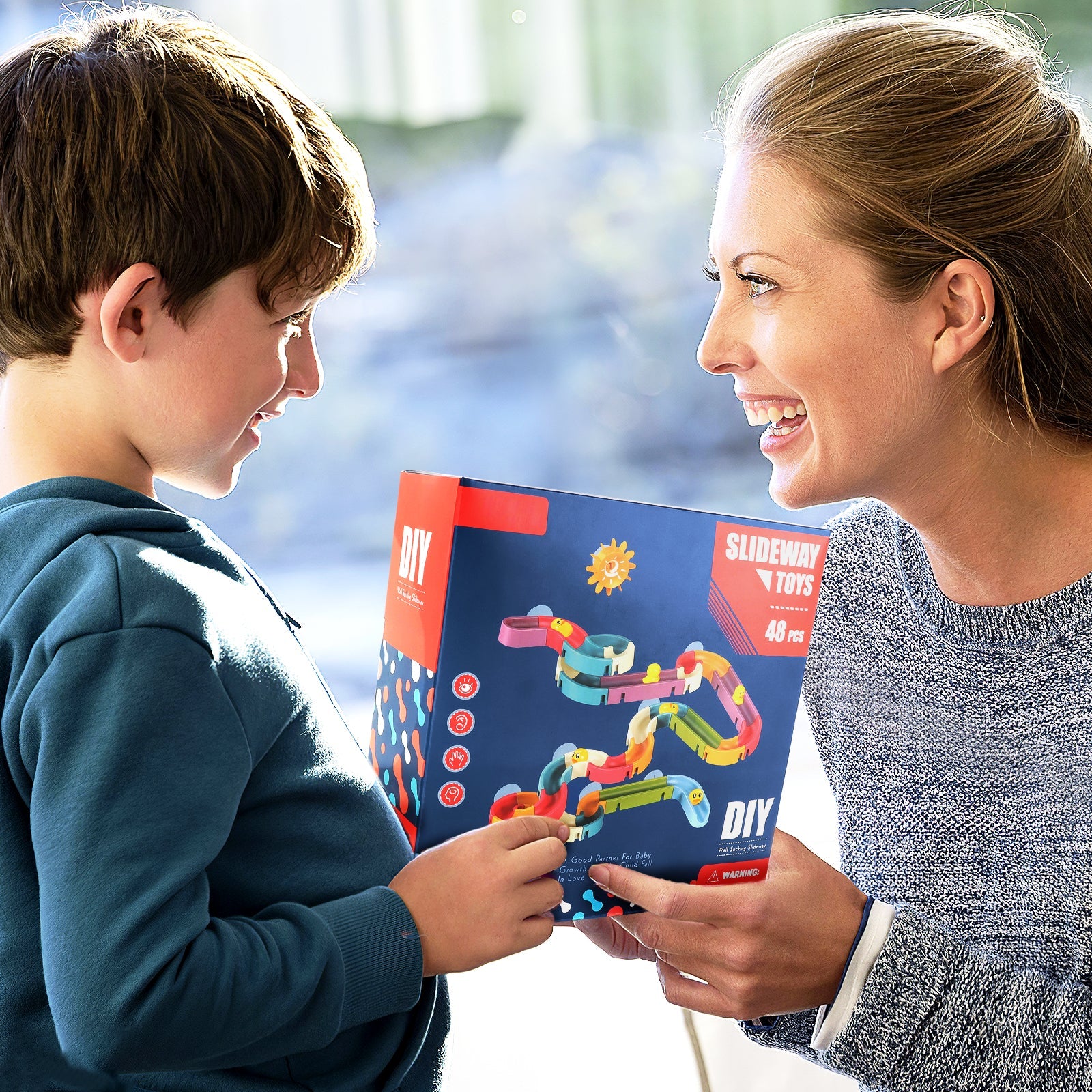 Bath Toys Baby Bathtub Toys Water Balls Slide Track Game Shower Water Slide w/Suction Cups Toddler Bath Pool Toys DIY Educational For Kids