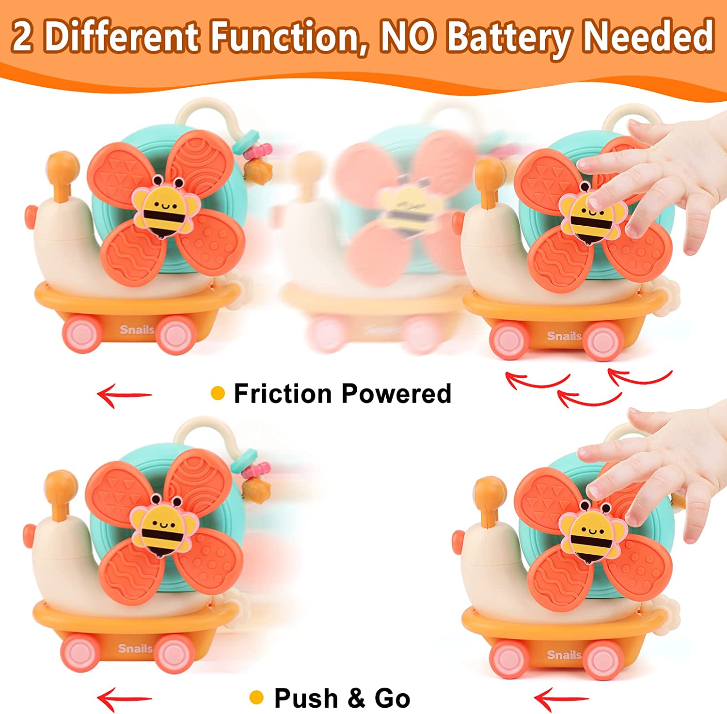 Snail Suction Cup Spinner Toys Take Apart Suction Toy Fidget Spinners for Kids Suction Toys Bath Toys Sensory Toys