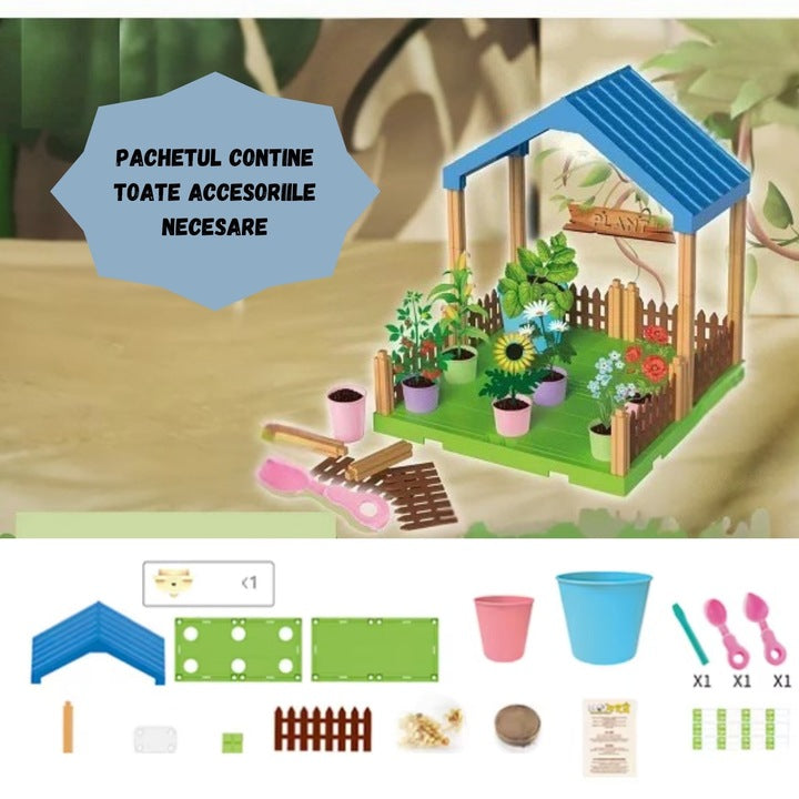 Fidtoy Planting Growing Garden Set 18 Pieces Kids Gardening Pretend Play Toy Outdoor Nature Learning Set Ages 3+