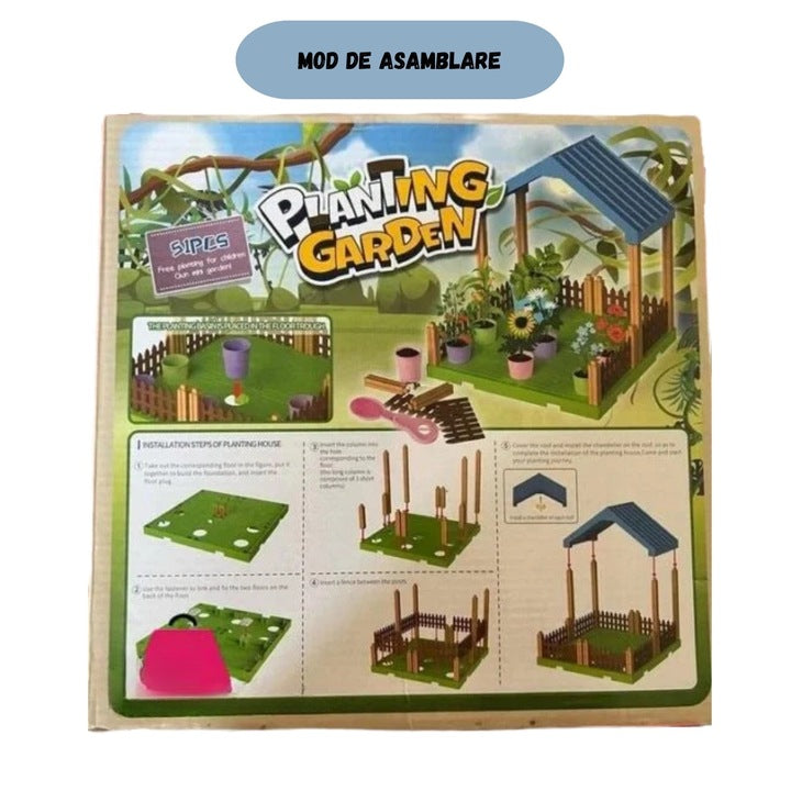 Fidtoy Planting Growing Garden Set 18 Pieces Kids Gardening Pretend Play Toy Outdoor Nature Learning Set Ages 3+