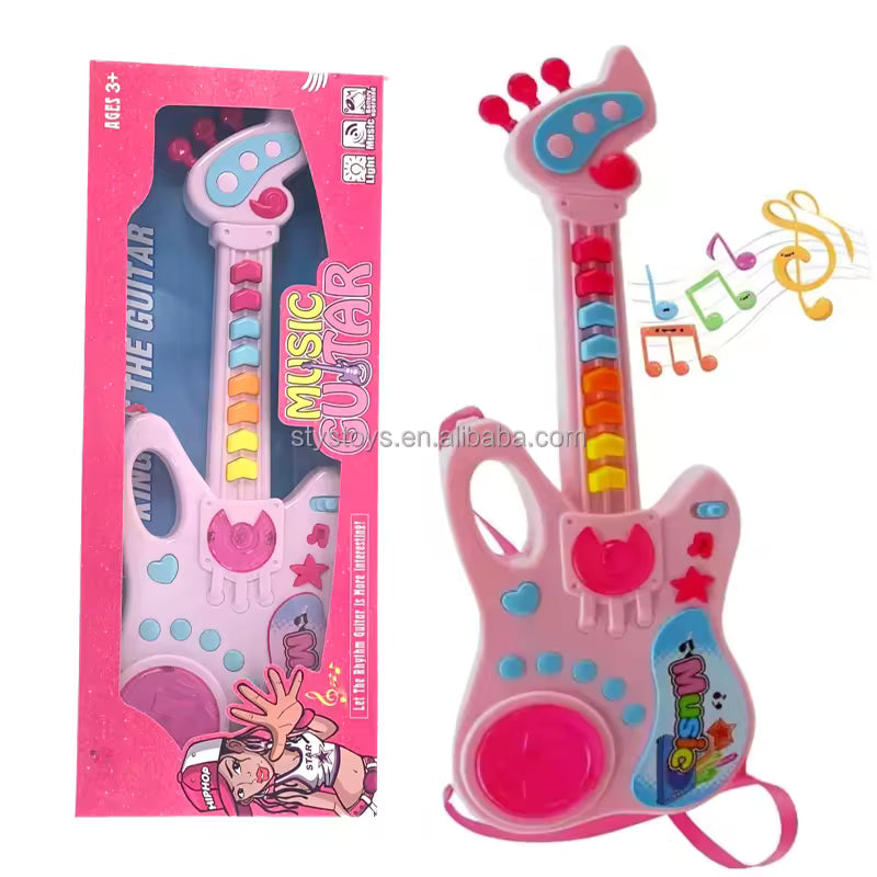Fidtoy Musical Guitar Toy with Lights and 8 Songs for Kids