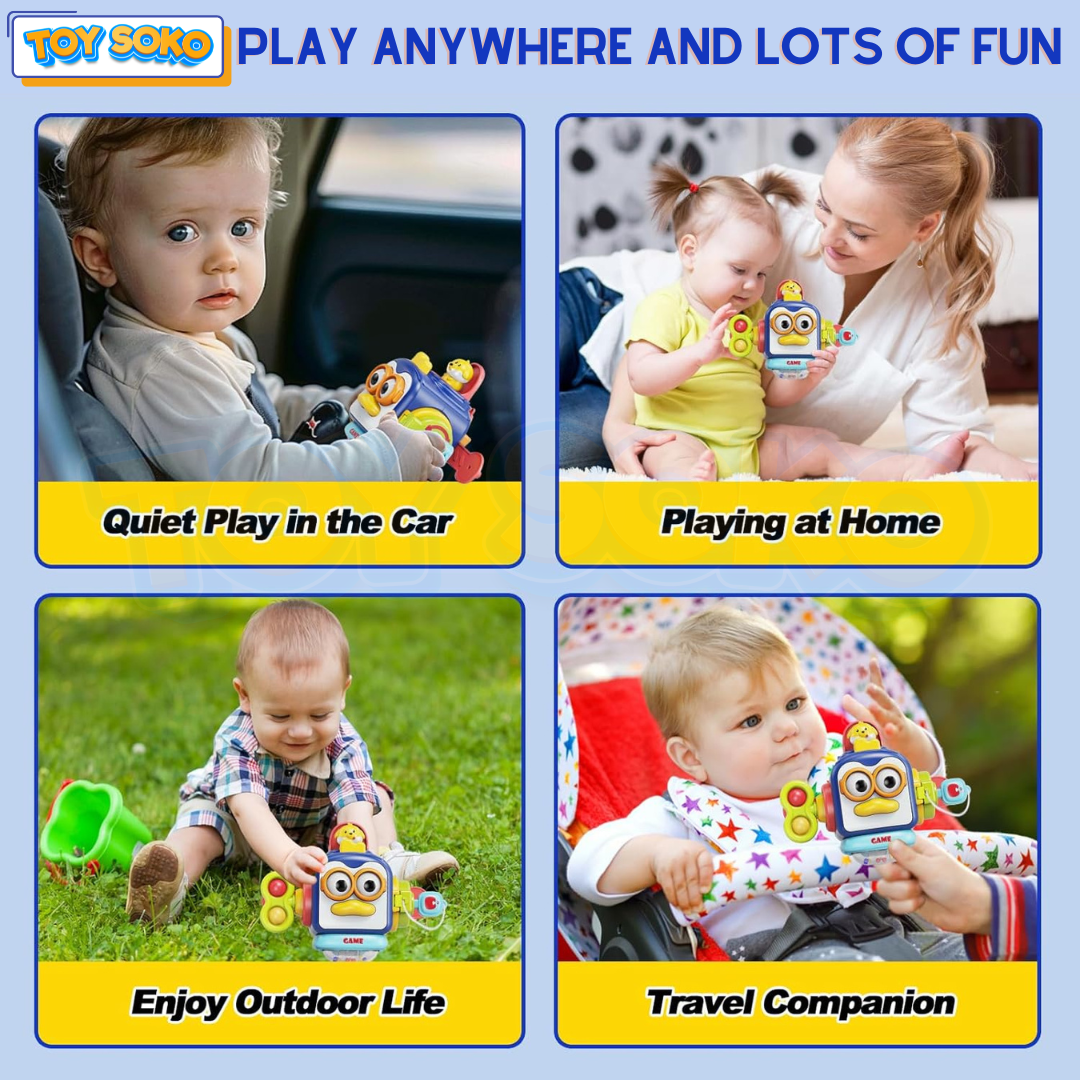 Penguin Travel Toys – 6-in-1 Activity Cube for babies