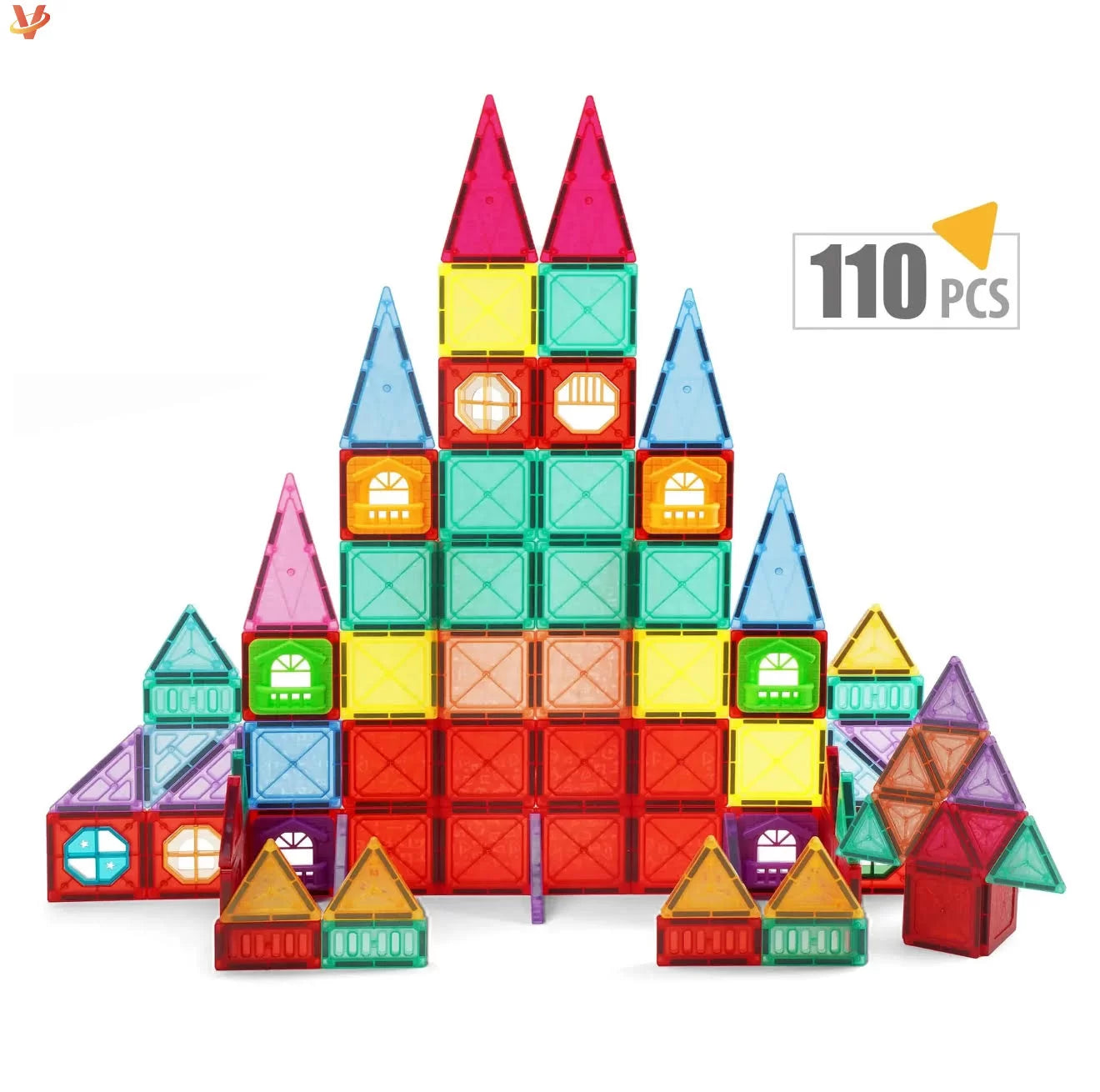 Fidtoy 110 Piece Magnetic Building Block Set for Kids