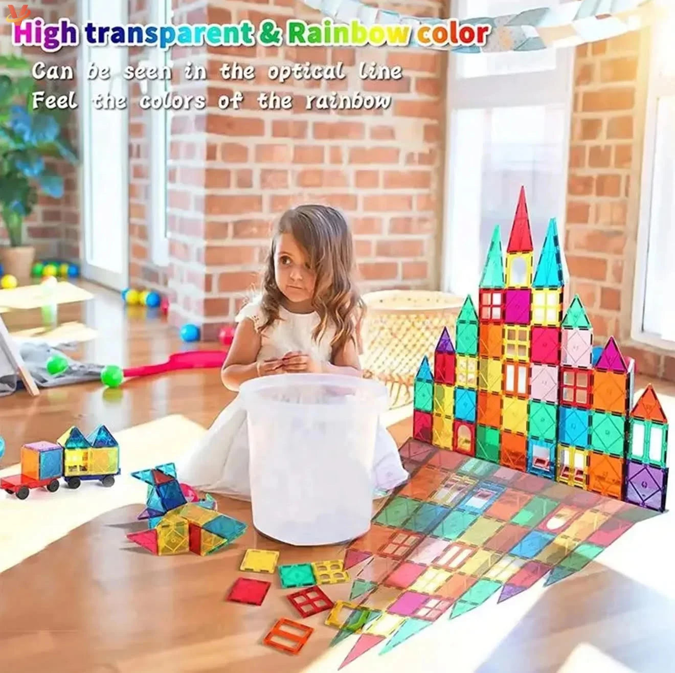 Fidtoy 110 Piece Magnetic Building Block Set for Kids