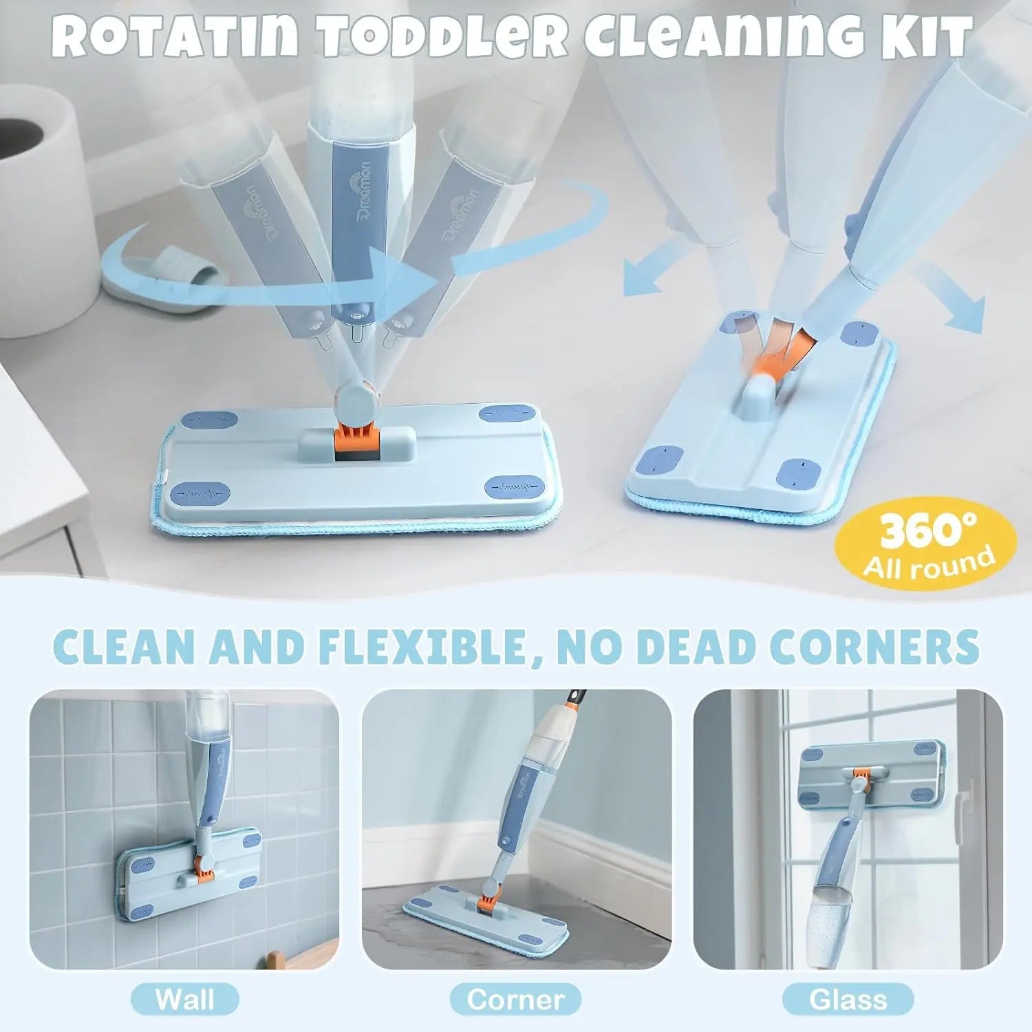 Trapeador Rociador de Juguete para Niños para Jugar a Limpiar