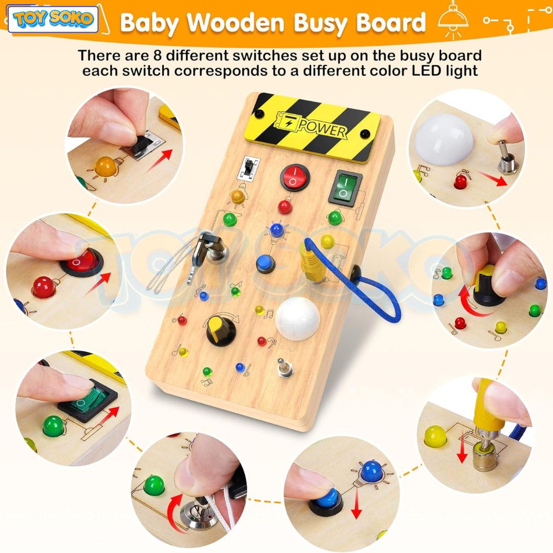 LED Light Busy Board – Preschool Brain Development Toys