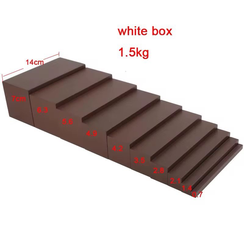 Brown Stairs Mini (Homeschool Version) - 10 Stairs - Montessori Sensorial Material