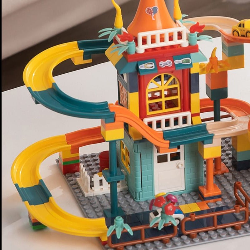 Building Blocks Car Run Set