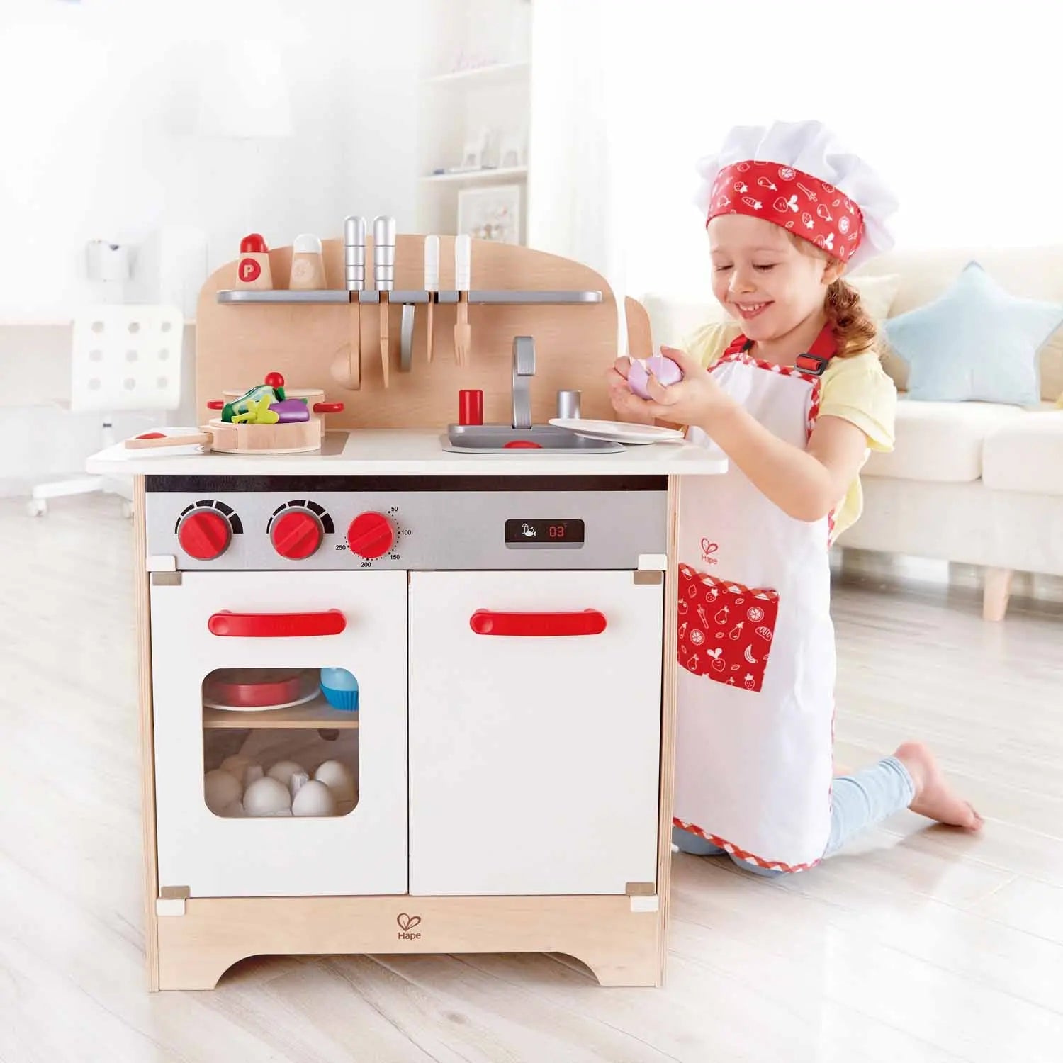 Fidtoy Kids Chef Costume Set Cooking Role Play Outfit with Accessories