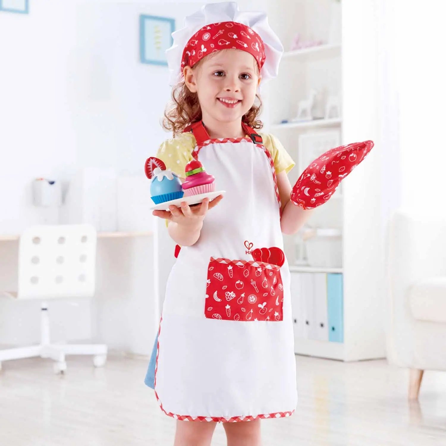 Fidtoy Kids Chef Costume Set Cooking Role Play Outfit with Accessories