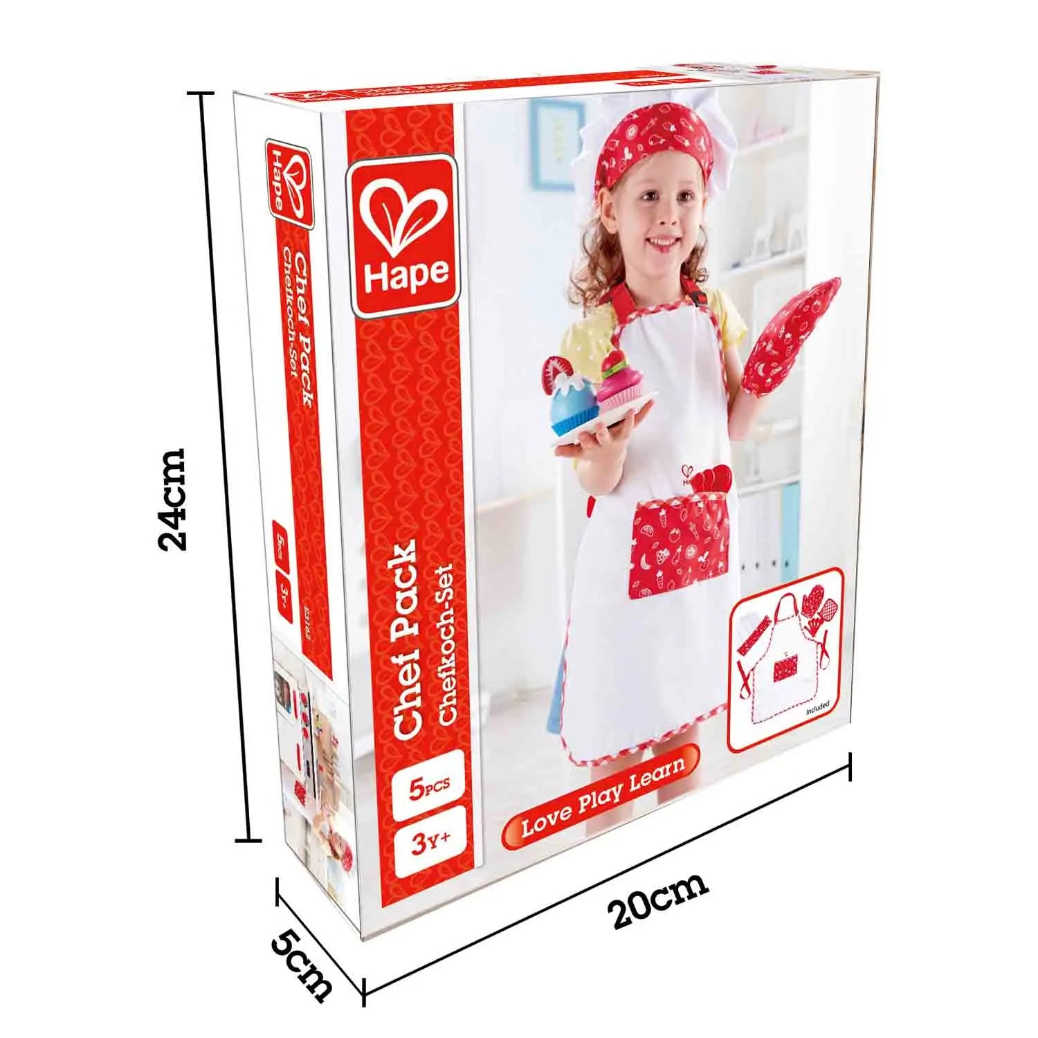 Fidtoy Kids Chef Costume Set Cooking Role Play Outfit with Accessories
