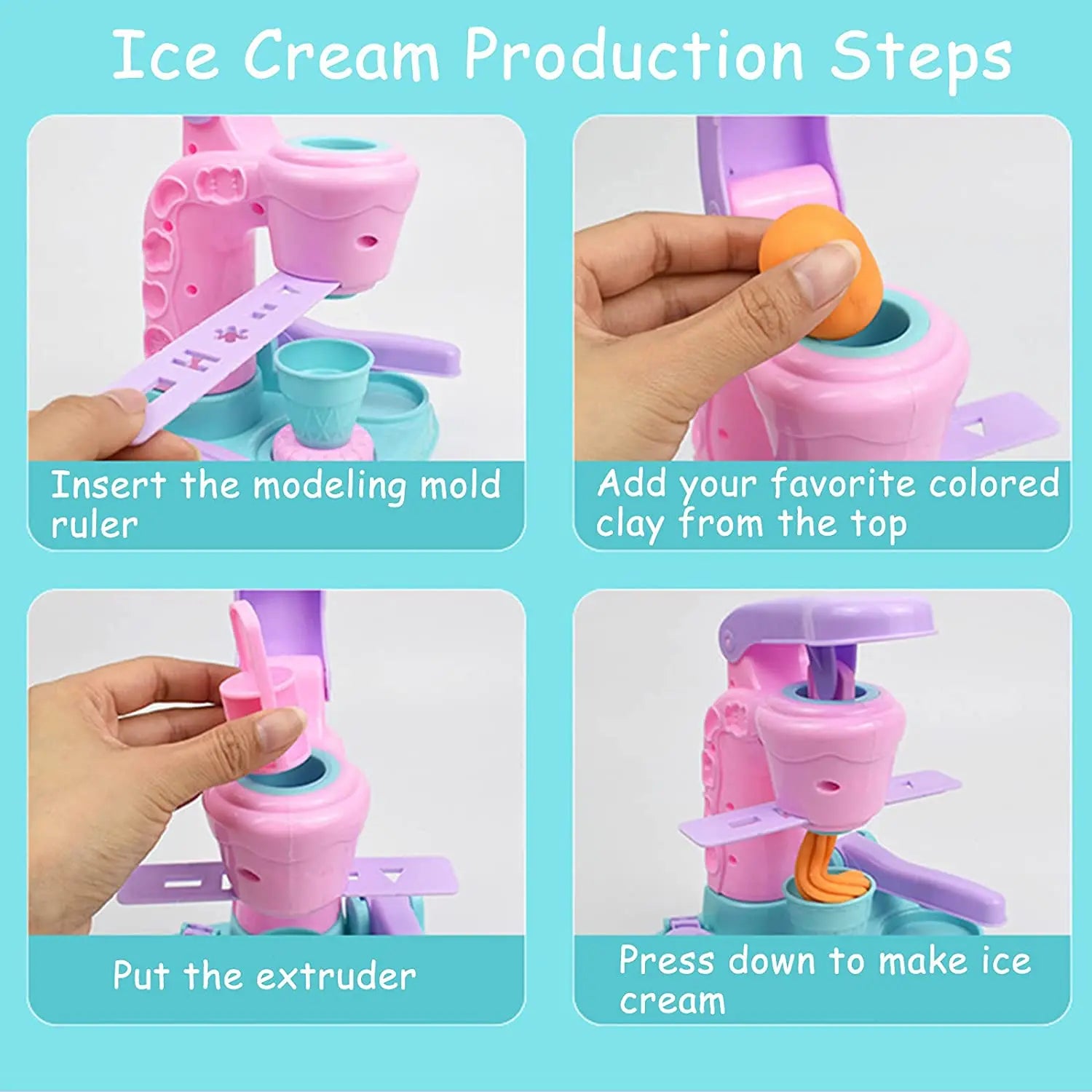Ice Cream Clay Set™ - Créations Cool - Machine à glace en pâte à modeler