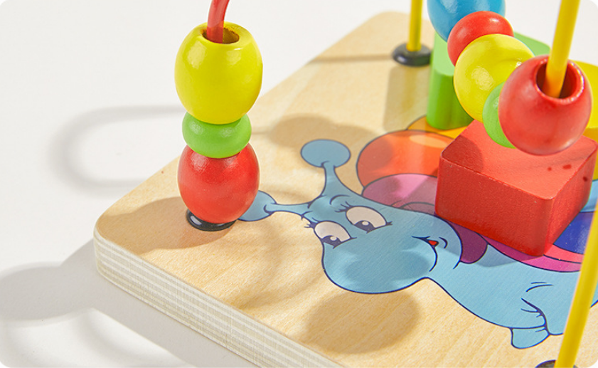 Fidtoy Cubo de Actividades de Madera 5 en 1 para Bebés y Niños Pequeños
