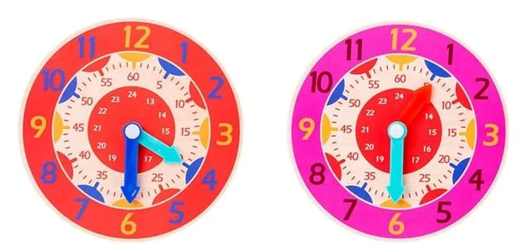 Fidtoy Horloge d'apprentissage Montessori en bois – Jouet éducatif pour les tout-petits pour l'heure et l'autonomie