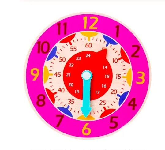 Fidtoy Horloge d'apprentissage Montessori en bois – Jouet éducatif pour les tout-petits pour l'heure et l'autonomie