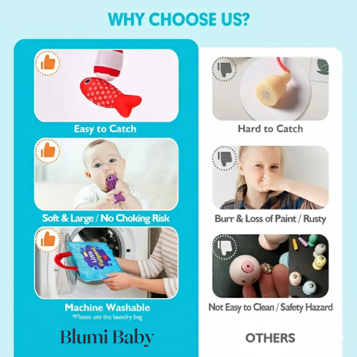 TinyCatch™ Montessori Fishing & Sorting Set - Keeps Toddlers Busy While Learning Colors & Counting