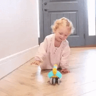 Fidtoy Crawling Interactive Baby Toy with Lights Music USB Rechargeable Tummy Time Toy