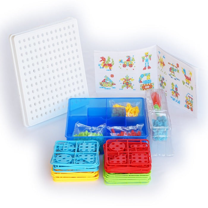 310PCS Creative Mosaic Electronic Kit with Electronic Drill- Fine motor skills toys