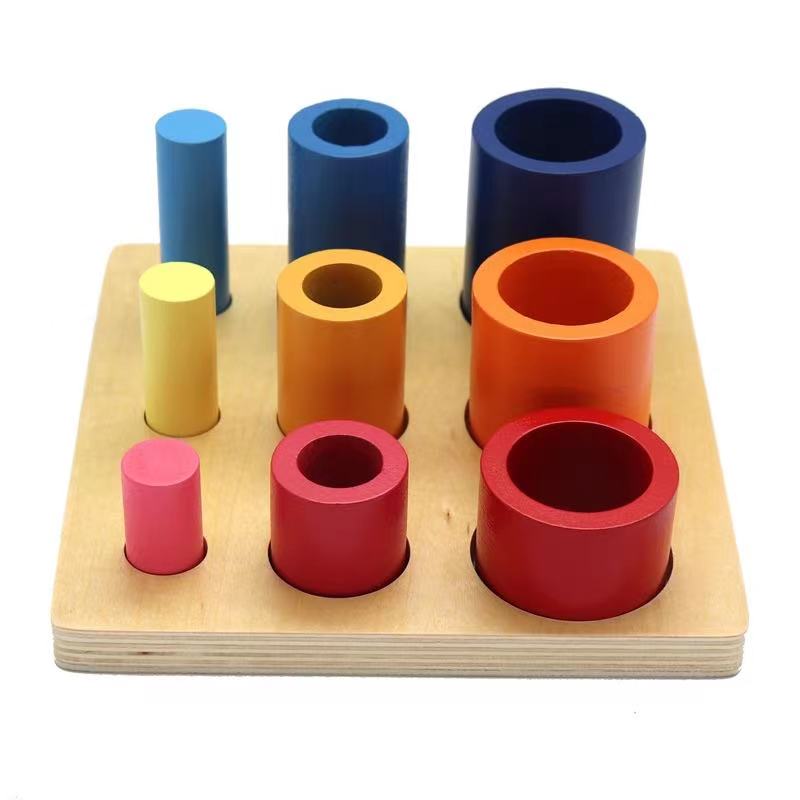 Best Wooden Montessori Three Cylindrical Ladder - Fine motor skills toys
