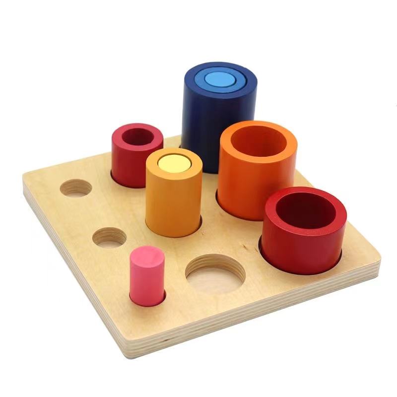 Best Wooden Montessori Three Cylindrical Ladder - Fine motor skills toys