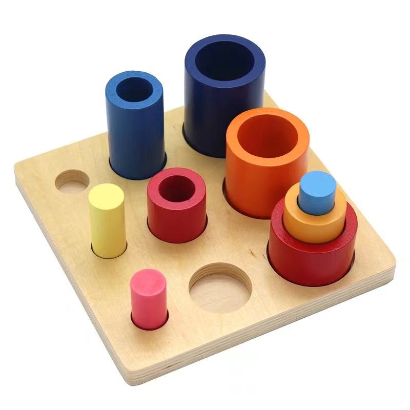 Best Wooden Montessori Three Cylindrical Ladder - Fine motor skills toys