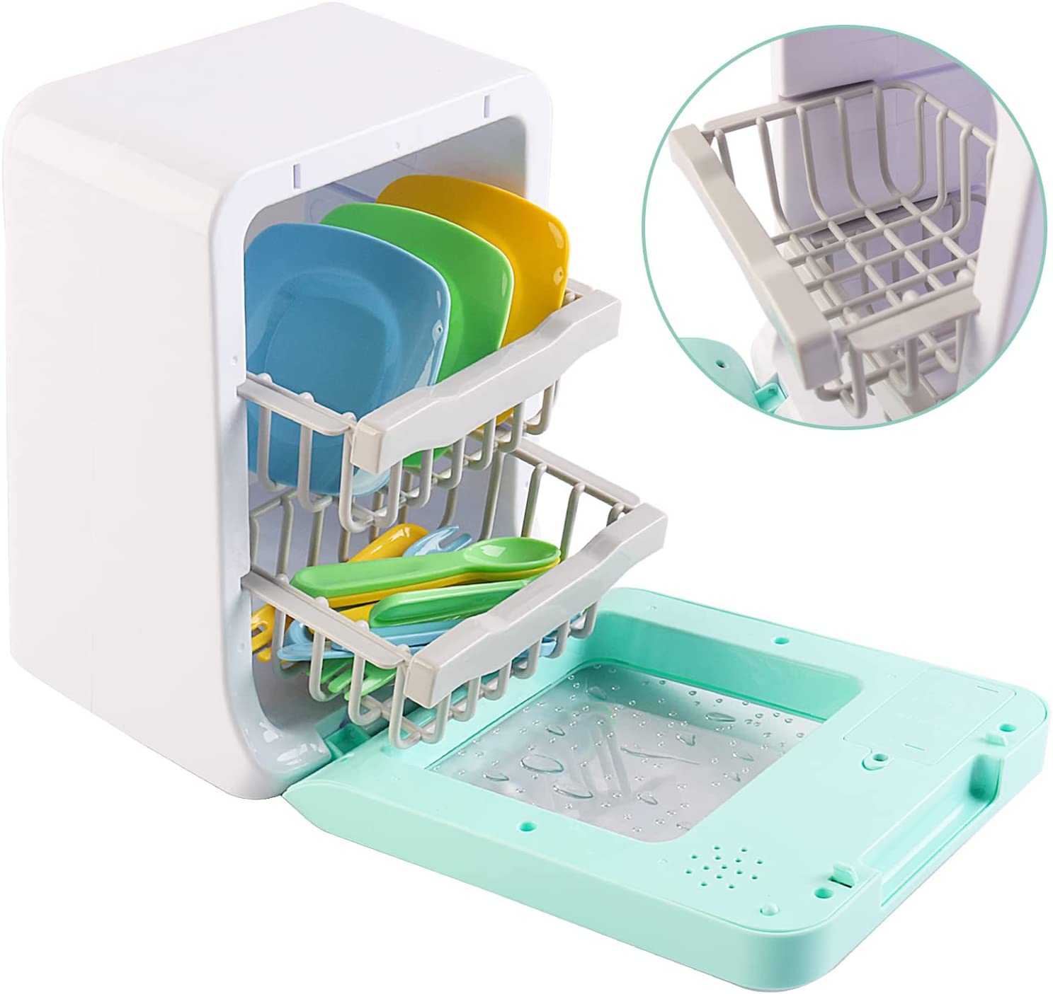 'My First Dishwasher’ LCD Screen Kitchen Play Set for Kids Role Play Christmas Gift with Realistic Lights and Sound Functions