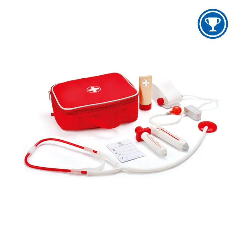 Fidtoy Kit de jeu de médecin pour enfants, en bois, pour jeu de rôle médical