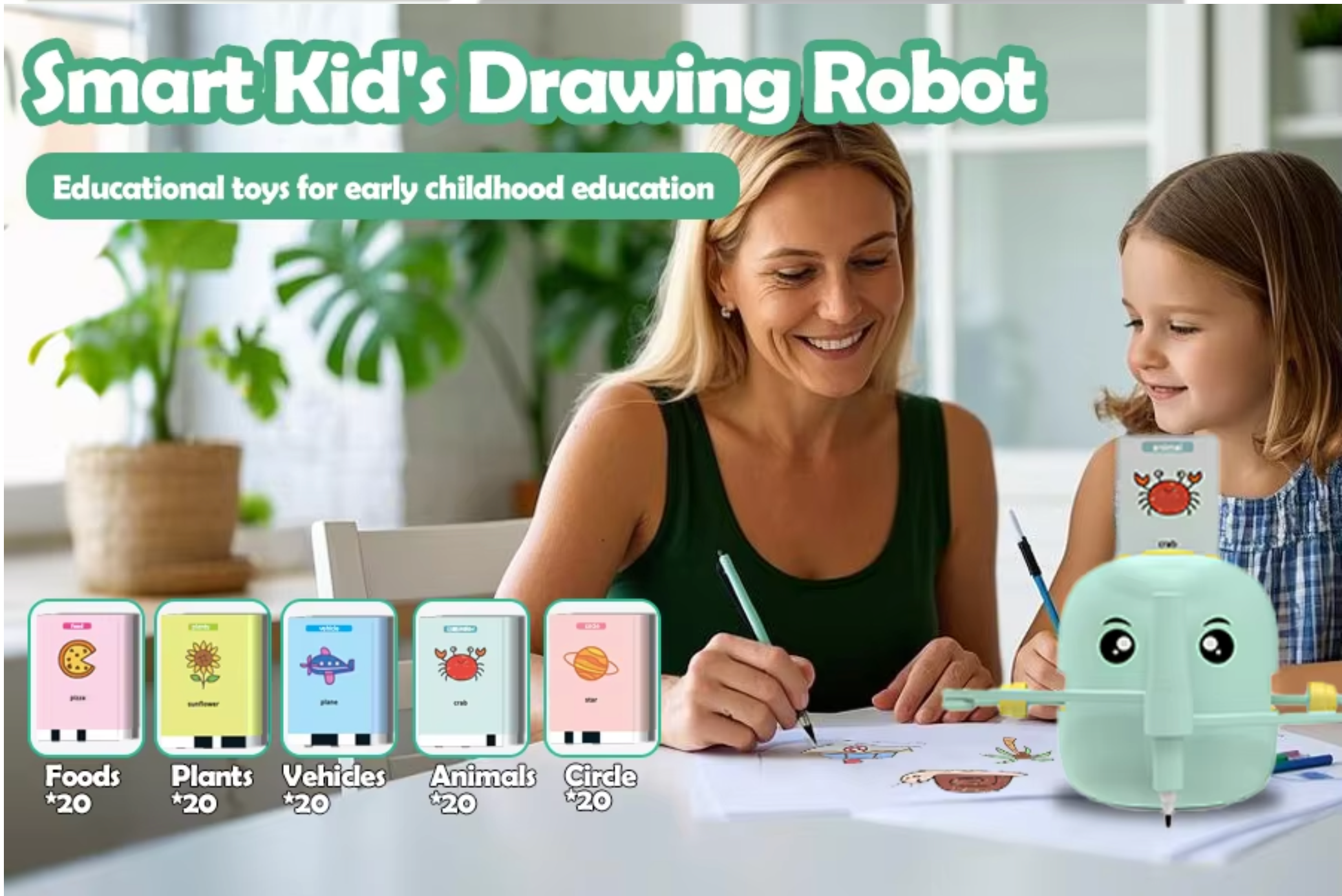 Fidtoy Drawing Robot for Kids – Learn to Draw Step by Step Toy