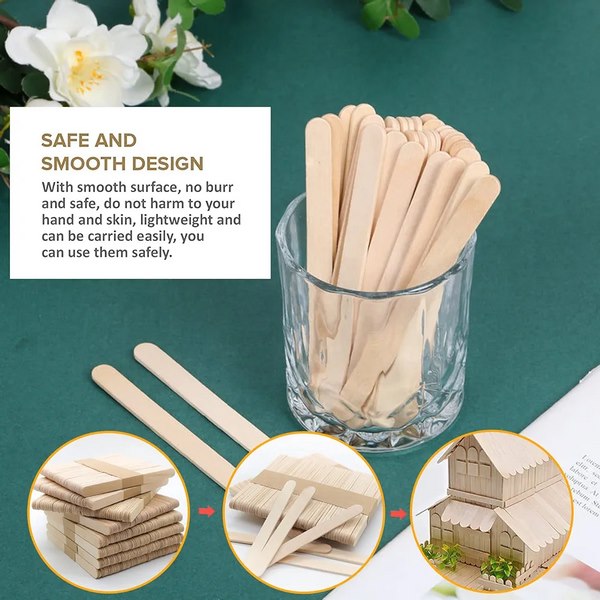 Icecream Stick for craft and Diy - Small Size - Plain - 50 Pcs - EKC1053