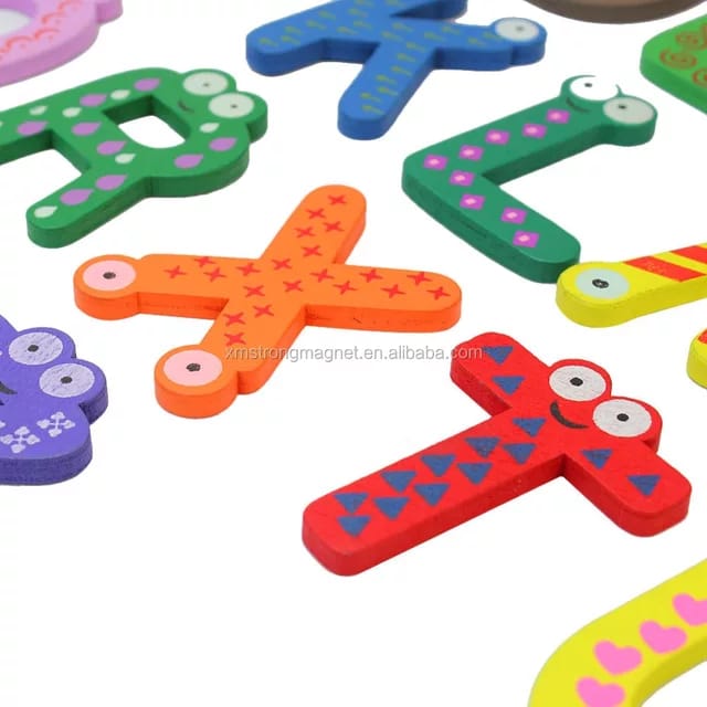 Wooden Alphabet Fridge Magnets | Cute & Educational Tool for Little Learners