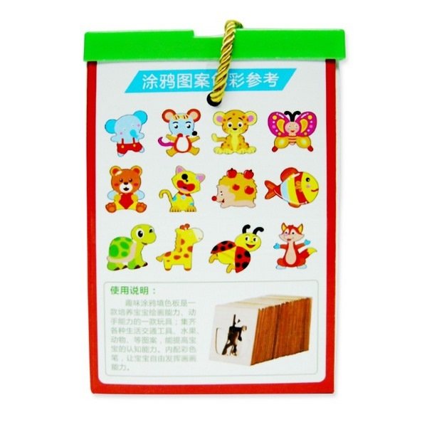 Extrokids Wooden Educational toys Graffiti Pattern Color Reference - EKT1689