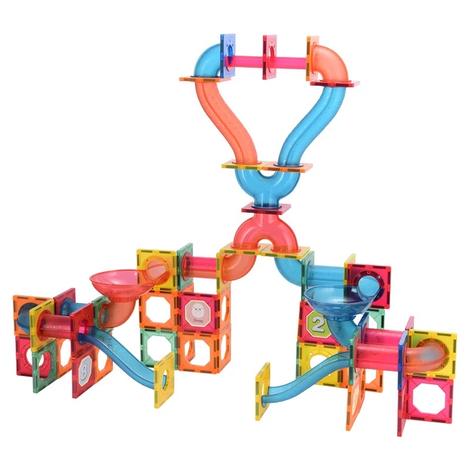 Extrokids Magnetic Tiles Pipeline Building Blocks 178 Pcs - EKT1846