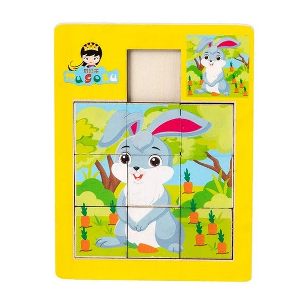 Wooden picture Sliding game - 1 pc random Design Will be shipped - EKT2168