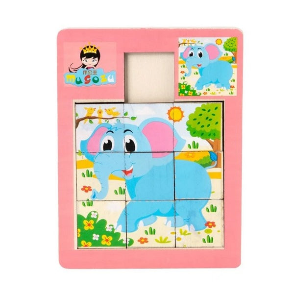 Wooden picture Sliding game - 1 pc random Design Will be shipped - EKT2168