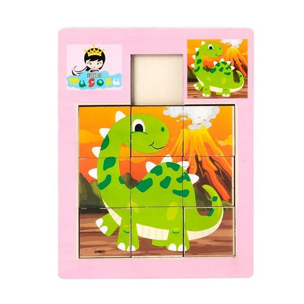 Wooden picture Sliding game - 1 pc random Design Will be shipped - EKT2168