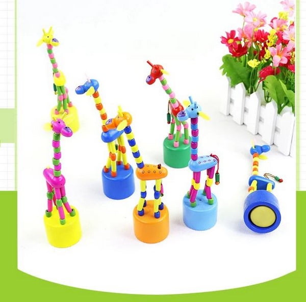 Spring Giraffe - Press & Play Toy (One Random Design Shipped)