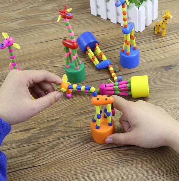 Spring Giraffe - Press & Play Toy (One Random Design Shipped)